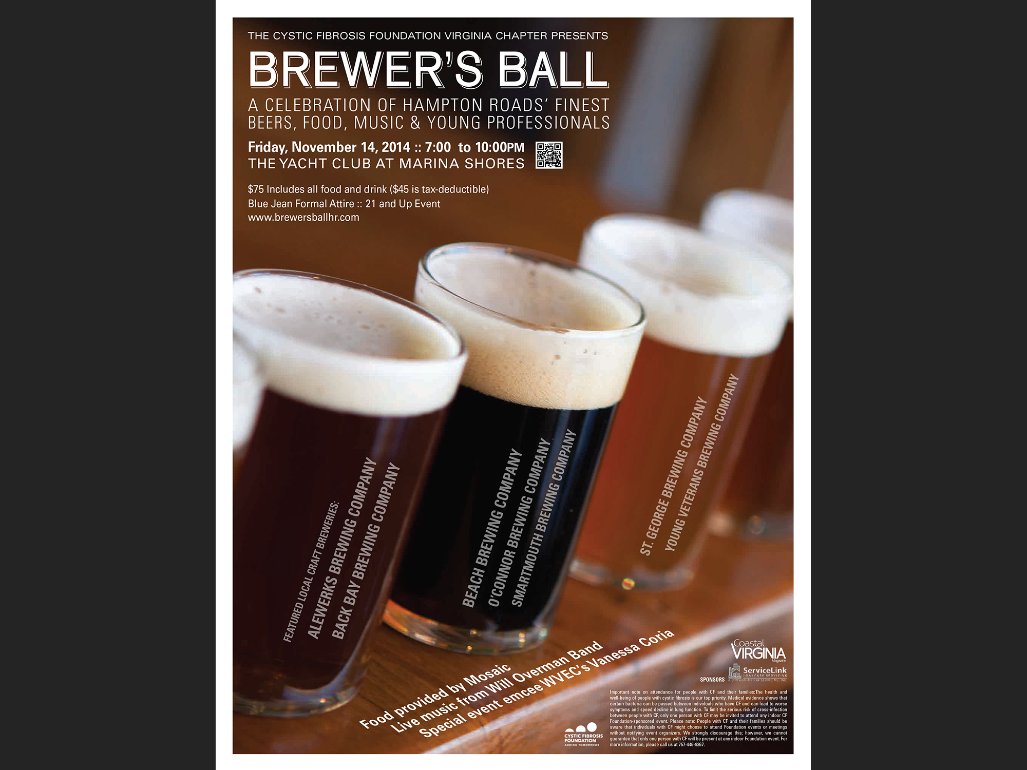 Brewer's Ball - Cystic Fibrosis Foundation, 2014; poster/flyer.