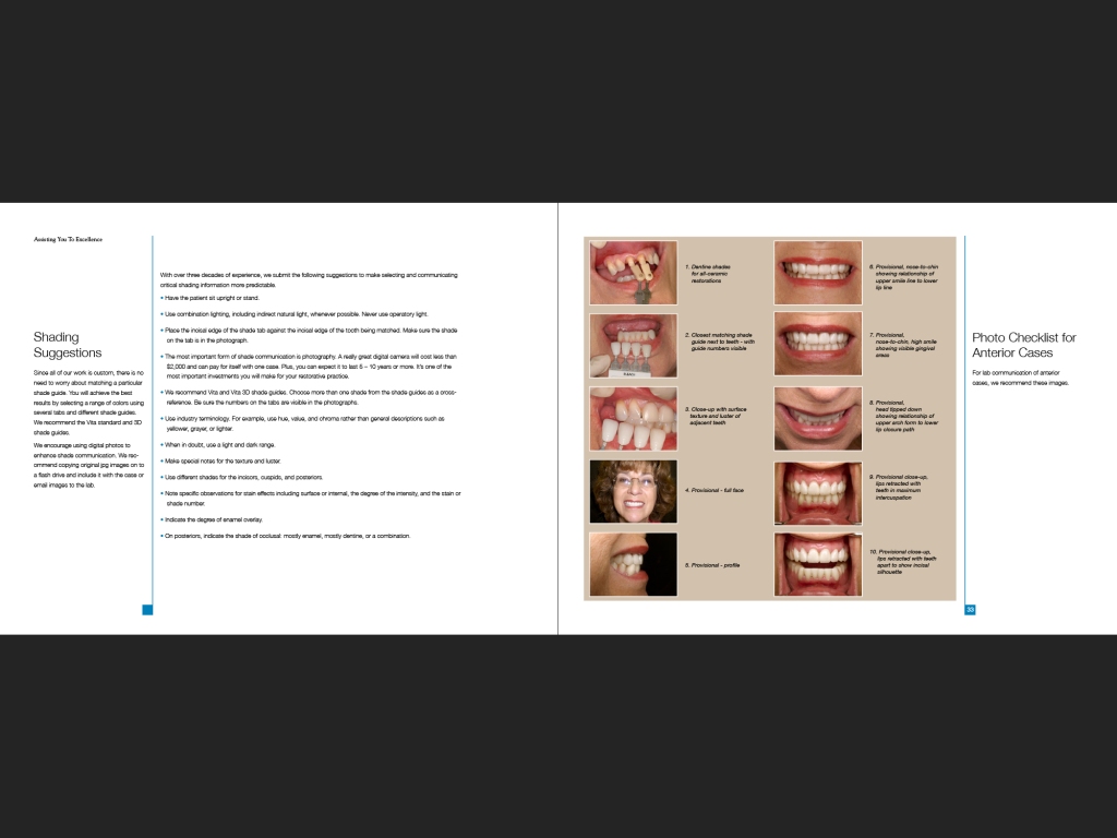 Bay View Dental Lab portfolio, page 34-35.