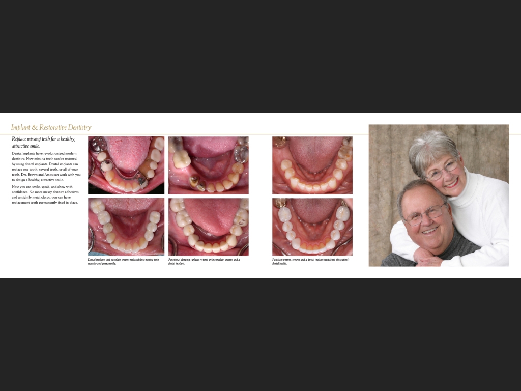 The Center for Cosmetic & Restorative Dentistry promotional booklet, page 4-5.