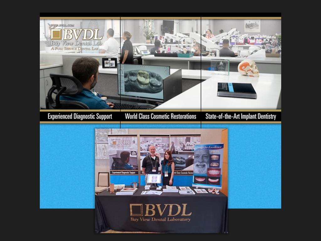 Bay View Dental Lab convention banners, 2022.